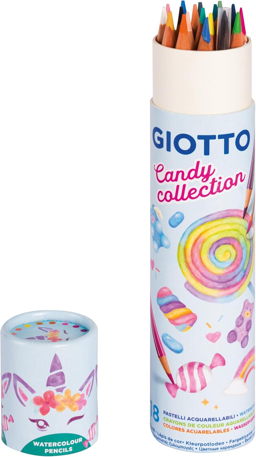 GIOTTO- Pastelli Acquerellabili Candy Collection, Colori Assortiti