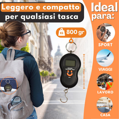 Pesa Valigia da Viaggio Portatile con Gancio