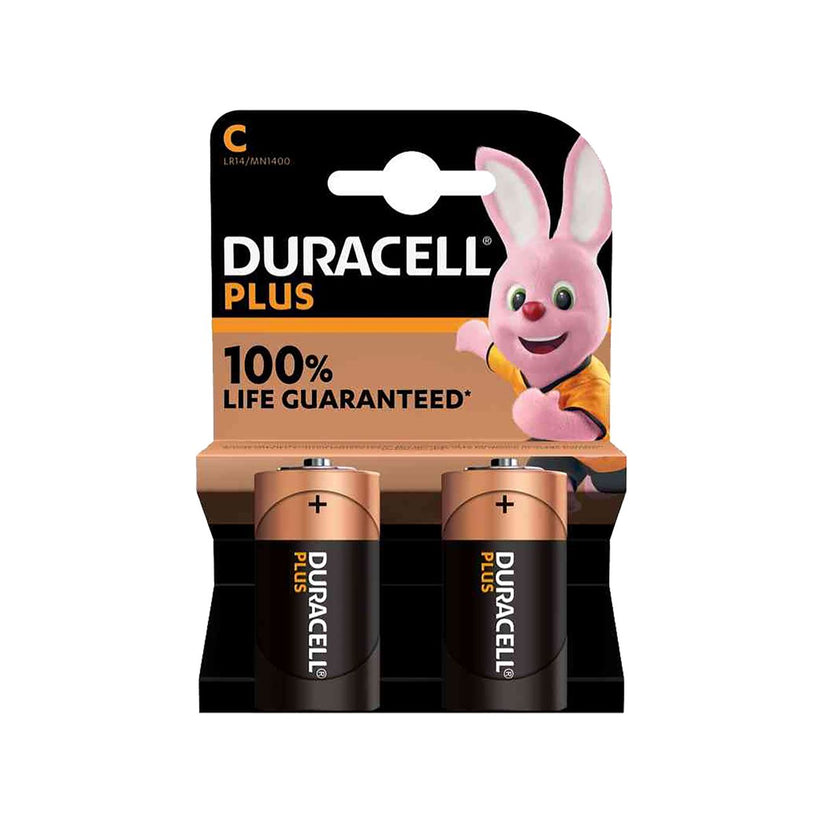 DURACELL BATTERIA MEZZA TORCIA C PLUS 100% MN1400